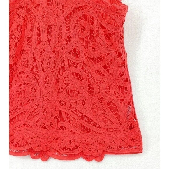 Abercrombie & Fitch Top Womens XS-S Hot Pink Tank Lace Crochet Detailed Cropped - Picture 7 of 12